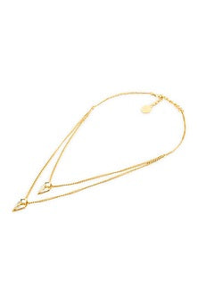 Gold Plated Mirror Layered Necklace