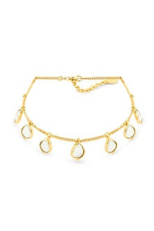 Gold Plated Mirror Choker Necklace