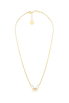 Gold Plated Mirror Long Necklace