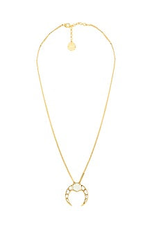 Gold Plated Mirror Long Necklace