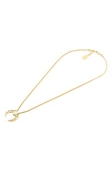 Gold Plated Mirror Long Necklace