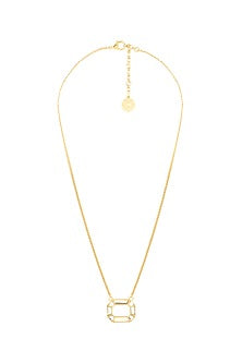 Gold Plated Mirror Chain Link Long Necklace