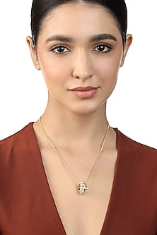 Gold Plated Mirror Necklace
