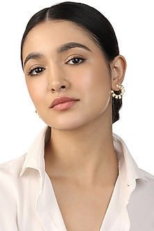 Gold Plated Mirror Stud Earrings