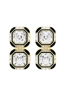 Gold Plated Crystal Dangler Earrings
