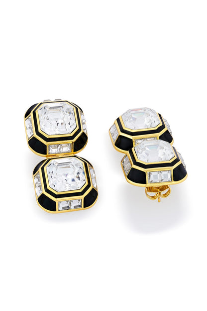 Gold Plated Crystal Dangler Earrings