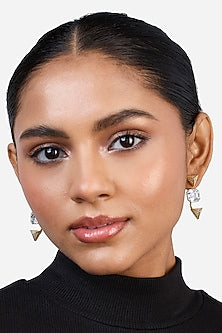 Gold Plated Crystal Stud Earrings