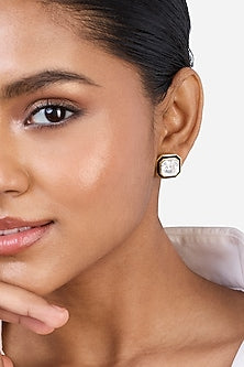 Gold Plated Crystal Stud Earrings