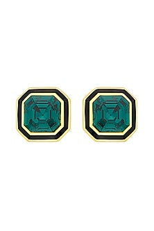 Gold Plated Crystal Stud Earrings