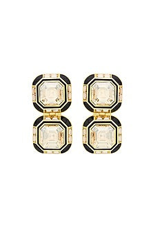 Gold Plated Crystal Dangler Earrings