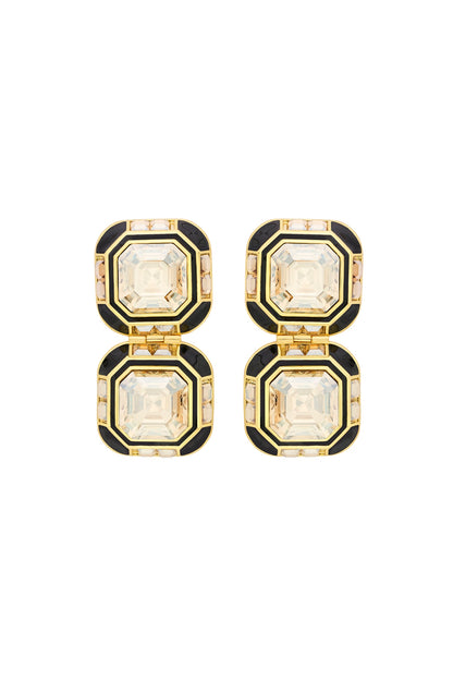 Gold Plated Crystal Dangler Earrings