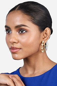 Gold Plated CZ Hoop Earrings