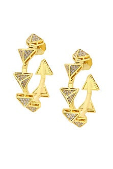 Gold Plated CZ Hoop Earrings