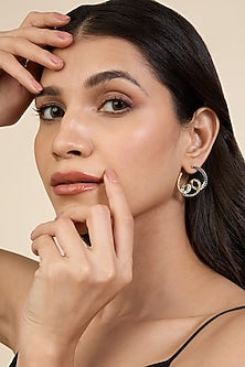 Gold Plated CZ Stone Azure Reverie Stud Earrings