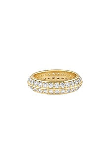 Gold Plated CZ Stone Disco Light Ring