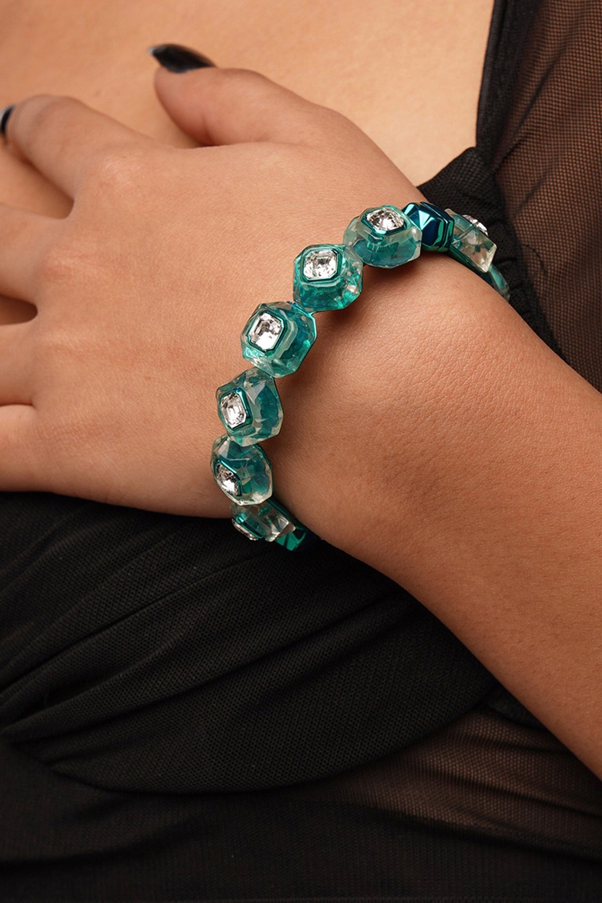 Green Crystal Bangle