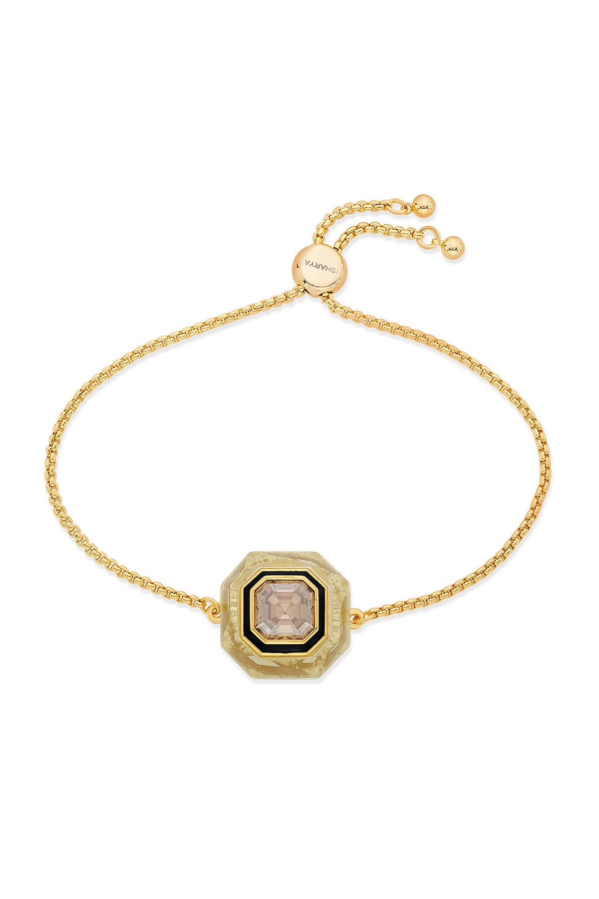 Gold Plated Crystal Enameled Bracelet