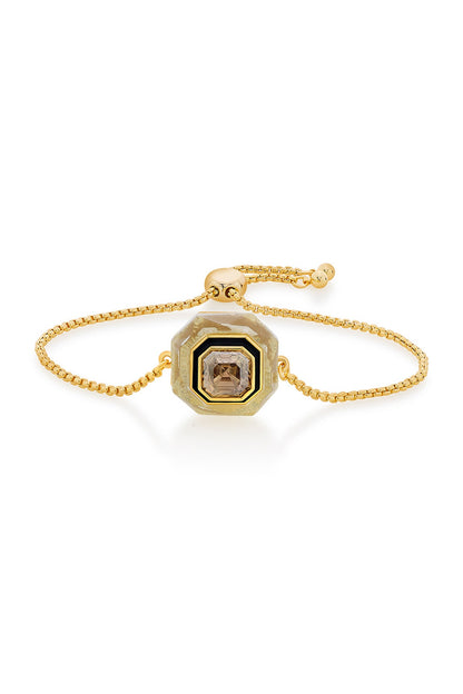Gold Plated Crystal Enameled Bracelet
