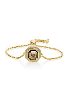 Gold Plated Crystal Enameled Bracelet