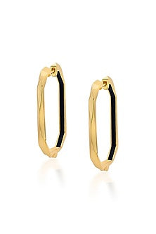Gold Plated Crystal Hoop Earrings