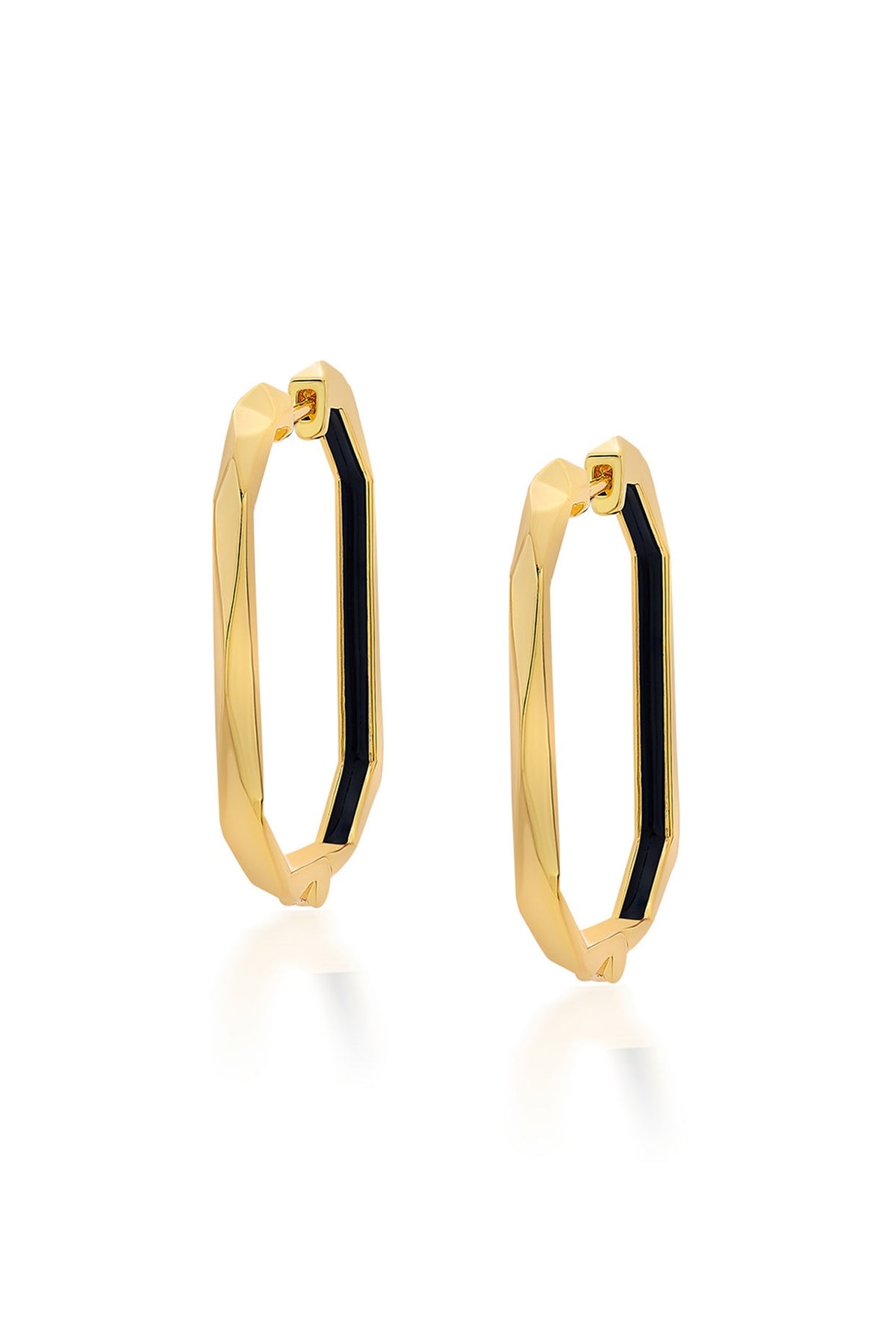 Gold Plated Crystal Hoop Earrings
