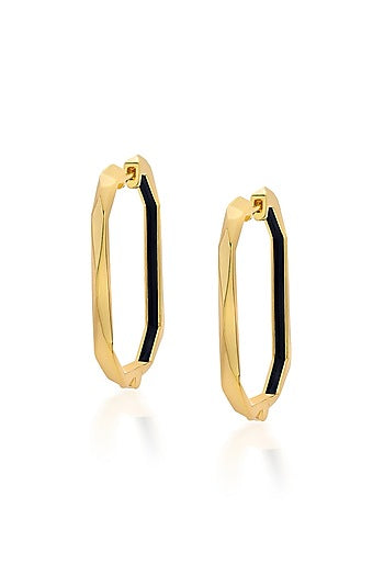 Gold Plated Crystal Hoop Earrings