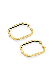 Gold Plated Crystal Hoop Earrings