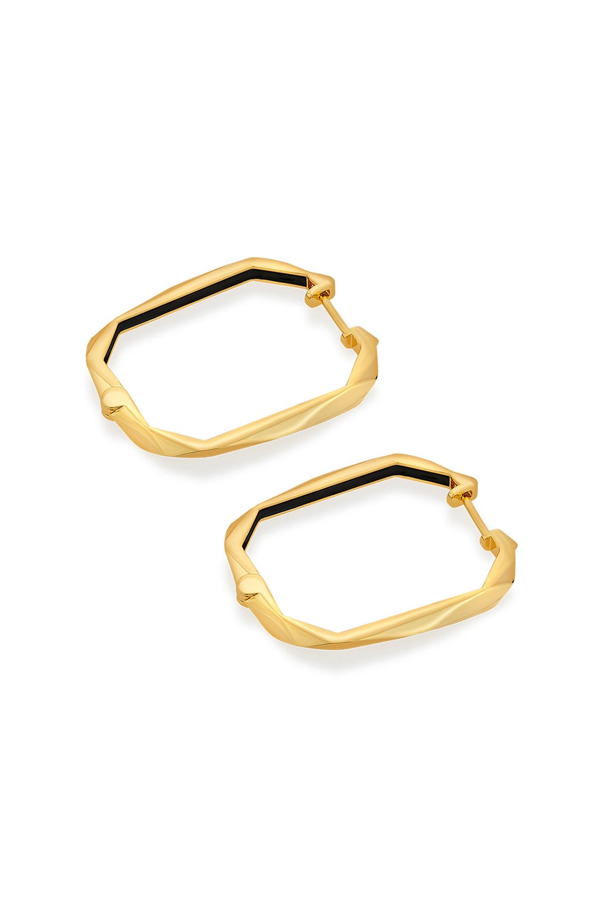 Gold Plated Crystal Hoop Earrings
