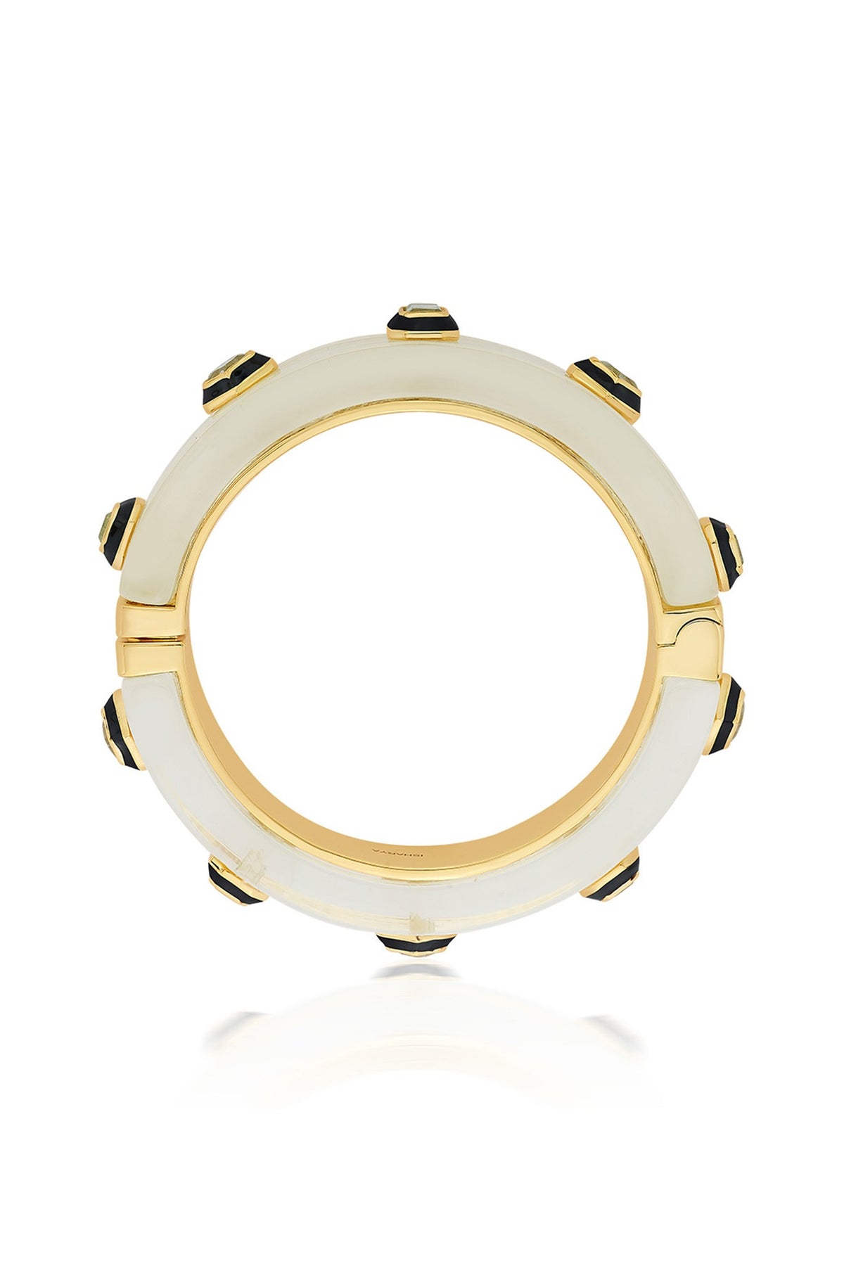 Gold Plated Mirror Enameled Bangle