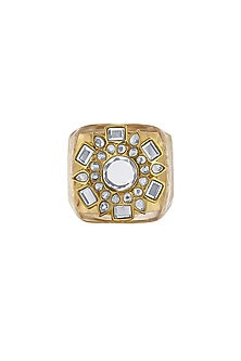 Gold Plated Mirror & Resin Ring