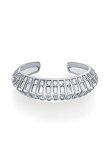 Silver Rhodium Finish Mirror Cuff