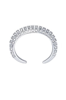 Silver Rhodium Finish Mirror Cuff