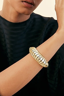 Gold Finish Mirror Cuff
