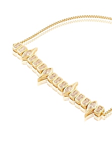 Gold Plated Mirror Tennis Girlie Bolo Bracelet