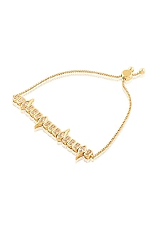 Gold Plated Mirror Tennis Girlie Bolo Bracelet