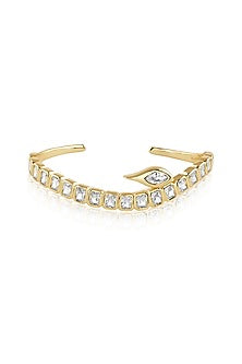 Gold Plated Mirror Open Cuff