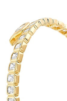 Gold Plated Mirror Open Cuff