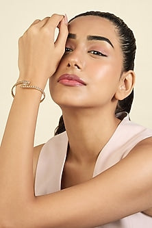 Gold Plated Mirror Swirl Cuff