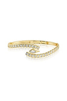 Gold Plated Mirror Swirl Cuff