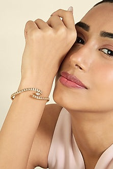 Gold Plated Mirror Swirl Cuff