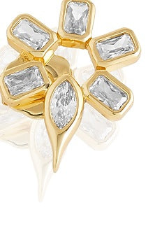 Gold Plated Mirror Punk Tennis Stud Earrings