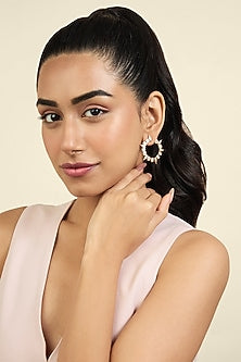 Gold Plated Mirror Tennis Stud Earrings