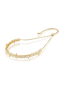 Gold Plated Mirror Tennis Eye Choker Necklace