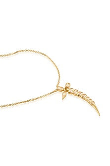 Gold Plated Mirror Tennis Sword Pendant Necklace