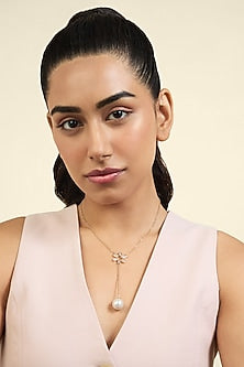Gold Plated Mirror Punk Tennis Y Necklace