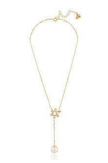 Gold Plated Mirror Punk Tennis Y Necklace