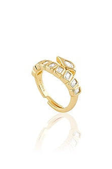 Gold Plated Mirror Tennis Ring
