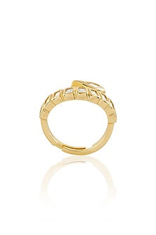 Gold Plated Mirror Tennis Ring