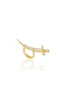 Gold Plated Mirror Tennis Sword Ring