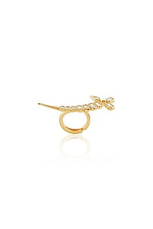 Gold Plated Mirror Tennis Sword Ring